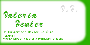 valeria hemler business card